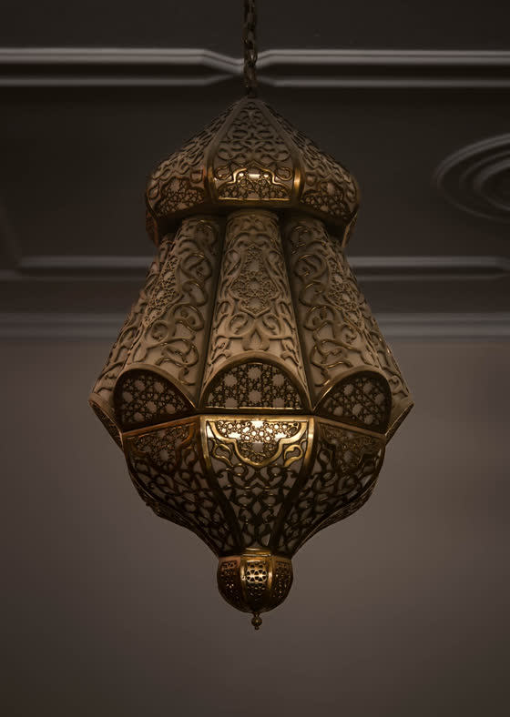 A brass lantern